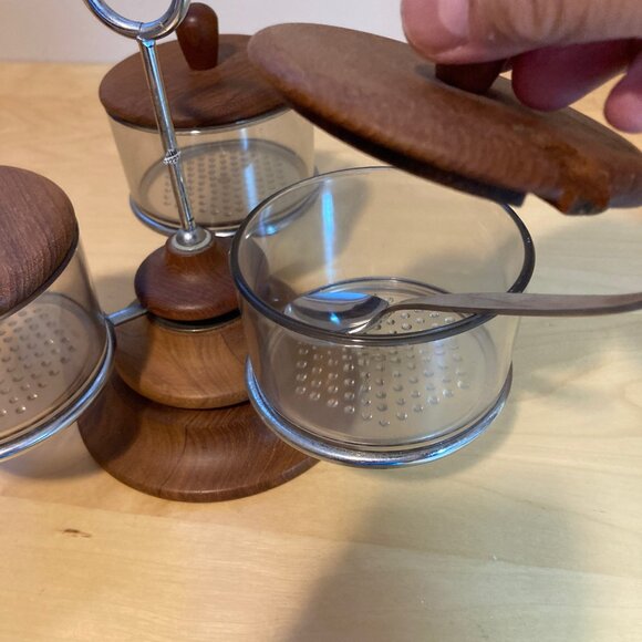 Luthje Danish Teak Condiment Set - Picture 4 of 4